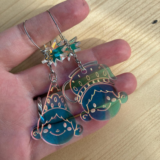 Pendientes inspirados en Wirt y Greg de OTGW de metacrilato hechos a mano