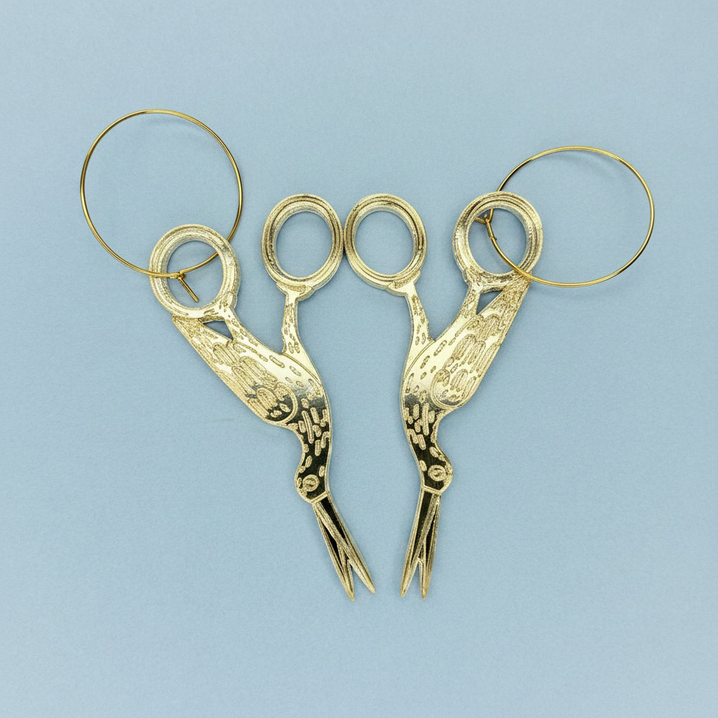 Pendientes Acrilicos de tijeras inspiradas en OTGW