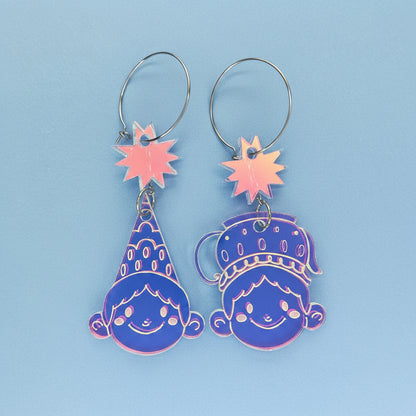 Pendientes inspirados en Wirt y Greg de OTGW de metacrilato hechos a mano